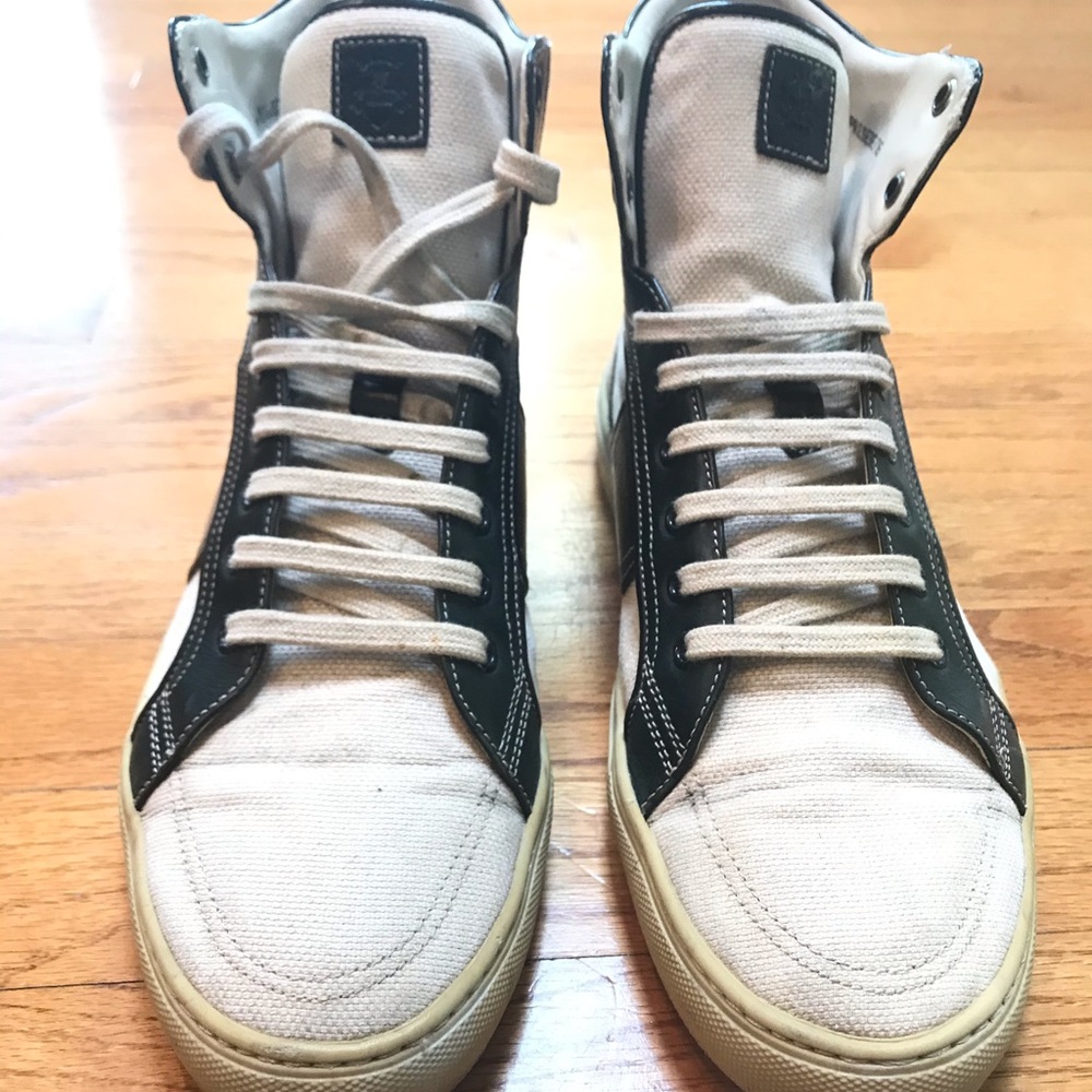 Bally Leather and Canvas Hightop